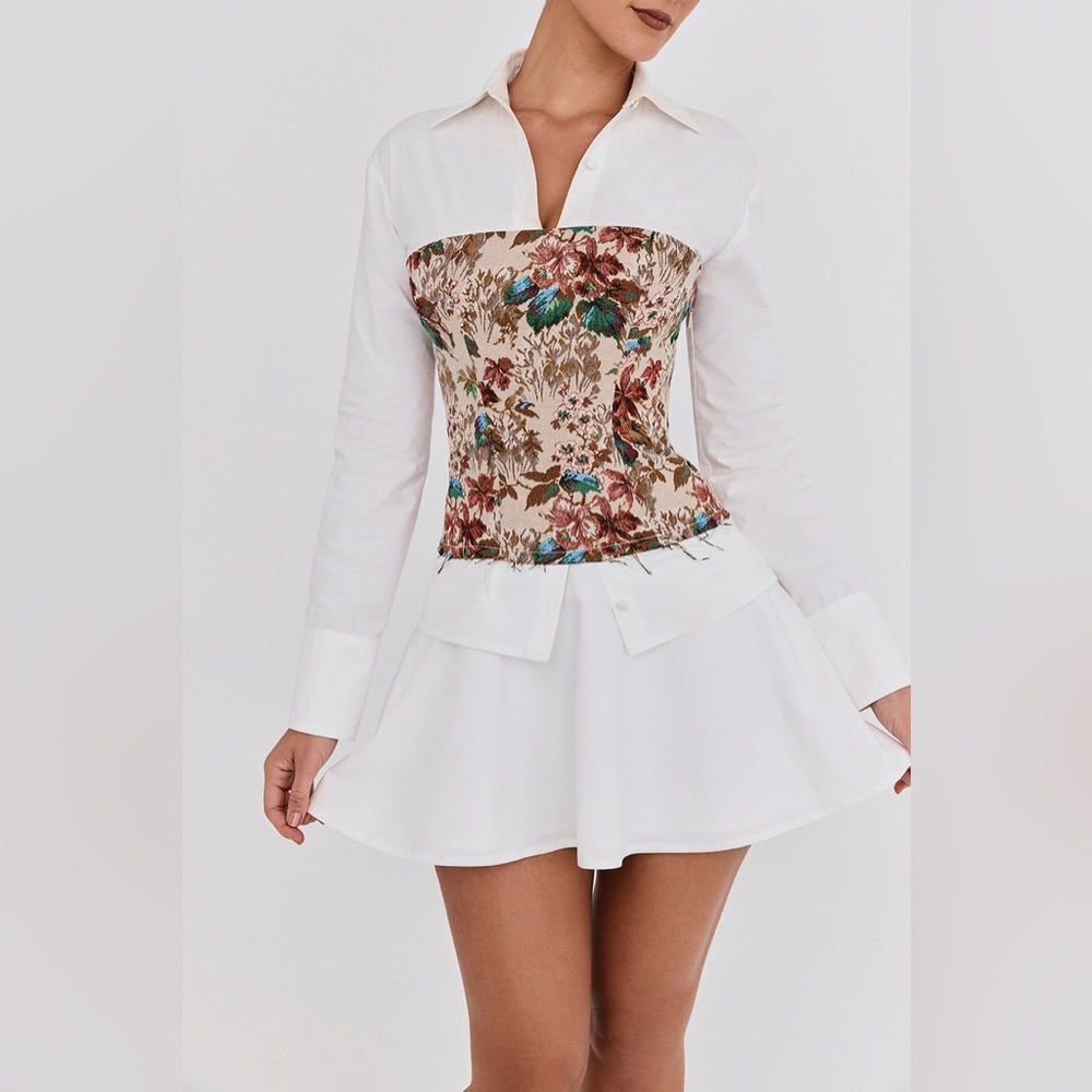 Mistress Rocks Tapestry Jacquard Shirt Dress - NWT Sz Small